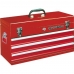 BAÚ GABINETE DE METAL C/ 03 GAVETAS VERMELHO KING TONY