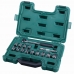 JOGO DE SOQUETES SEXTAVADO DE 10 A 24MM ENCAIXE 1/2 COM 15 PEÇAS ST09525SJ SATA