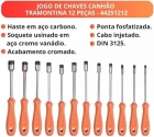 JOGO DE CHAVES CANHÃO 3 A 14 MM COM 12 PEÇAS TRAMONTINA PRO 44251/212