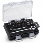 JOGO DE SOQUETE SEXTAVADO 1/4 - 4 A 13MM COM 25 PEÇAS 234410IBJ BELZER E SATA